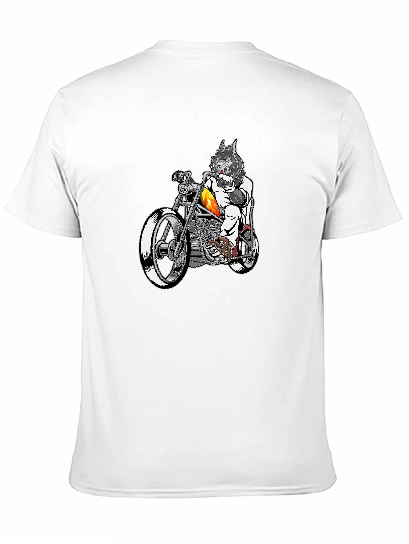 Wolf Rider Tee - Biker Wolf Graphic T-Shirt