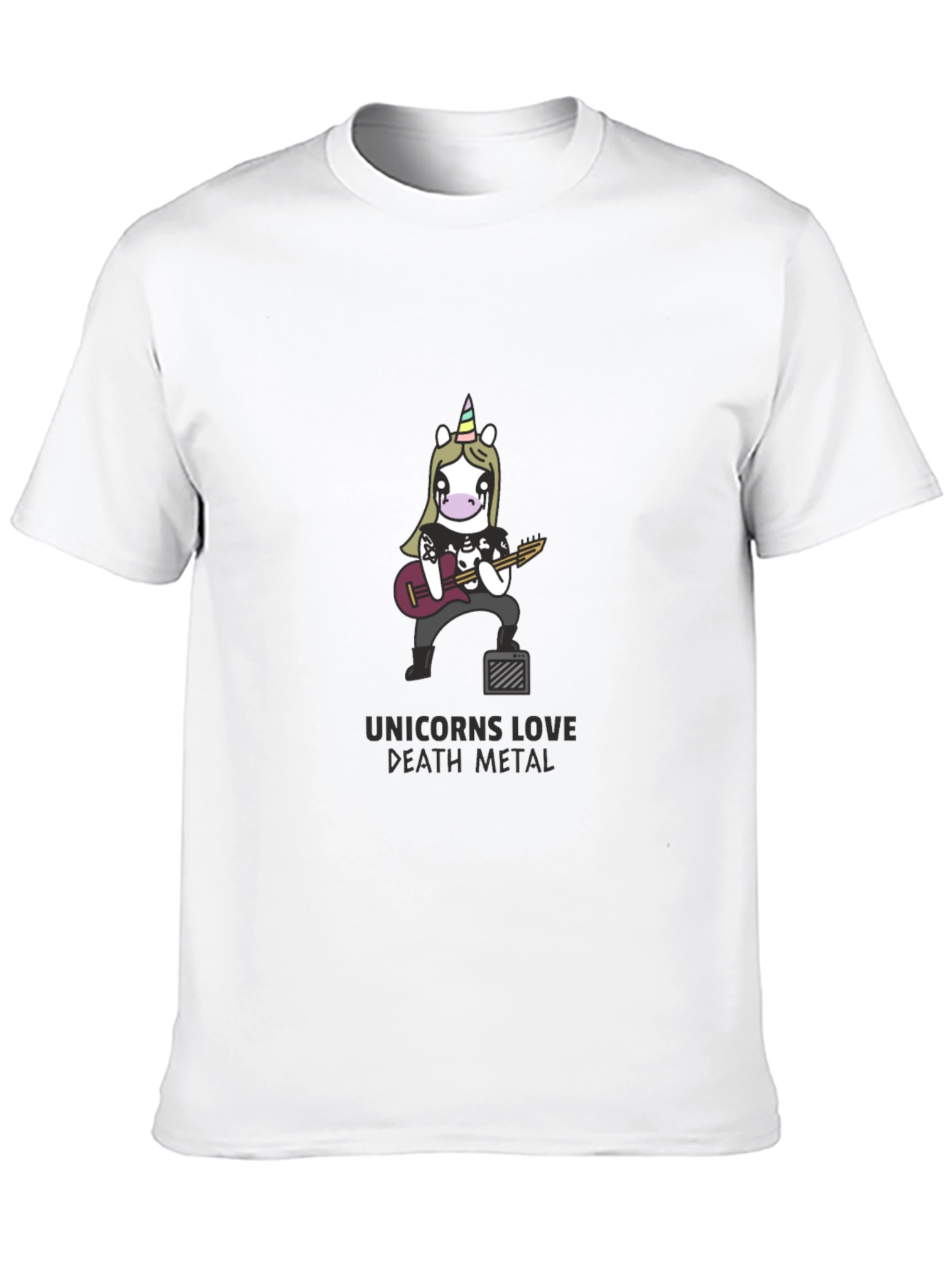 Unicorns Love Death Metal Black T-Shirt