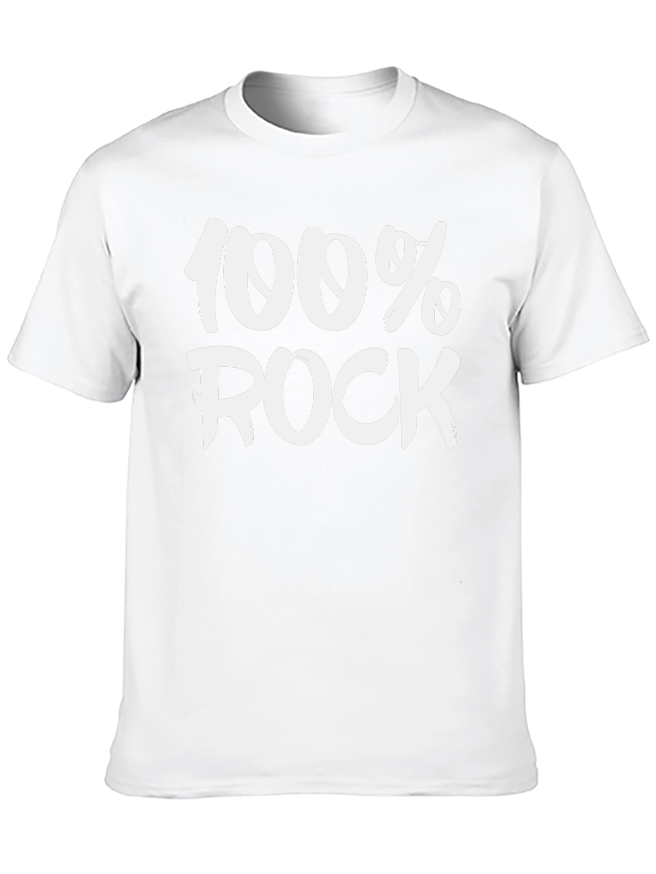 100% Rock Black Cotton T-Shirt
