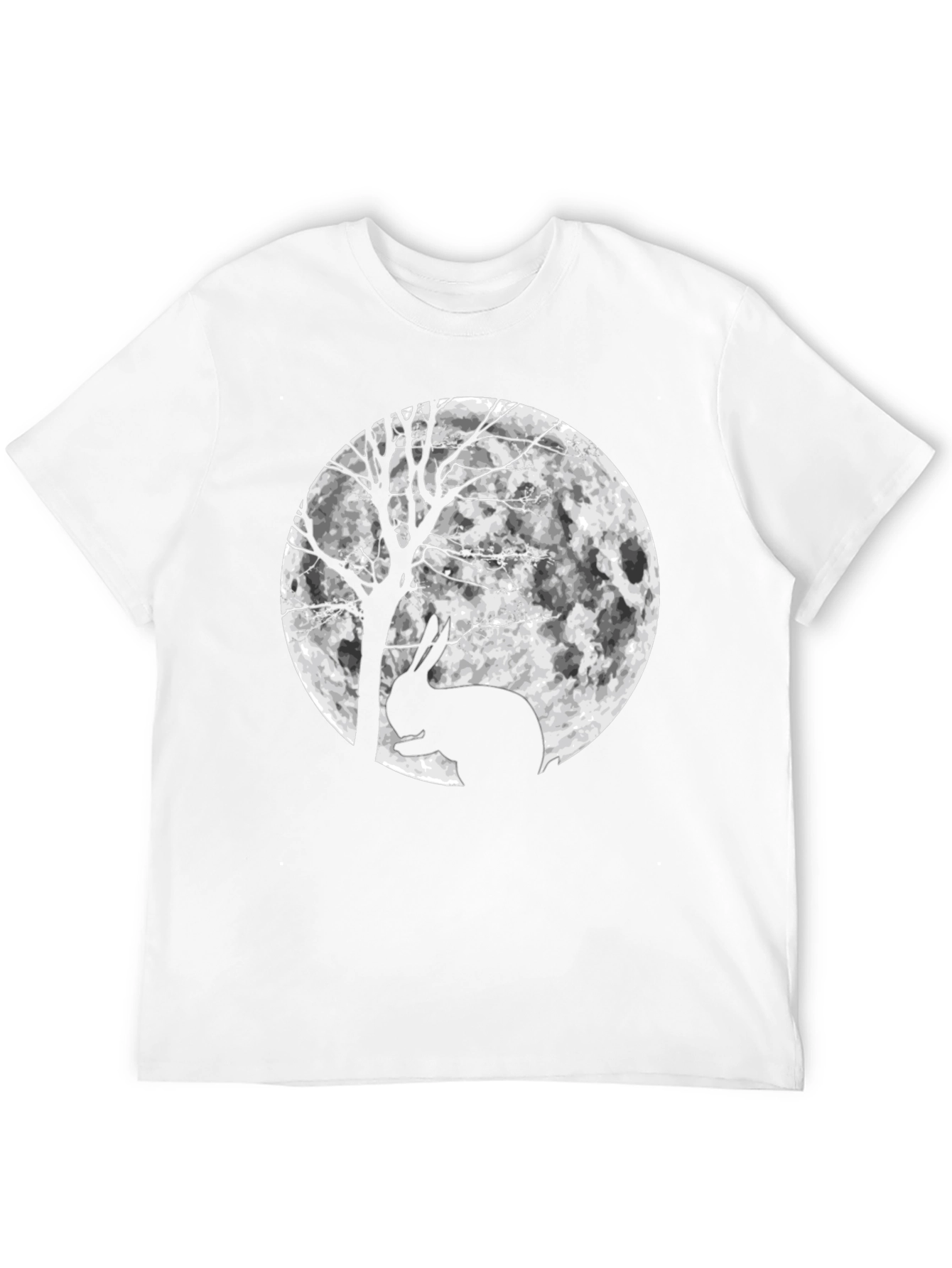 Rabbit Moon Silhouette Graphic T-Shirt