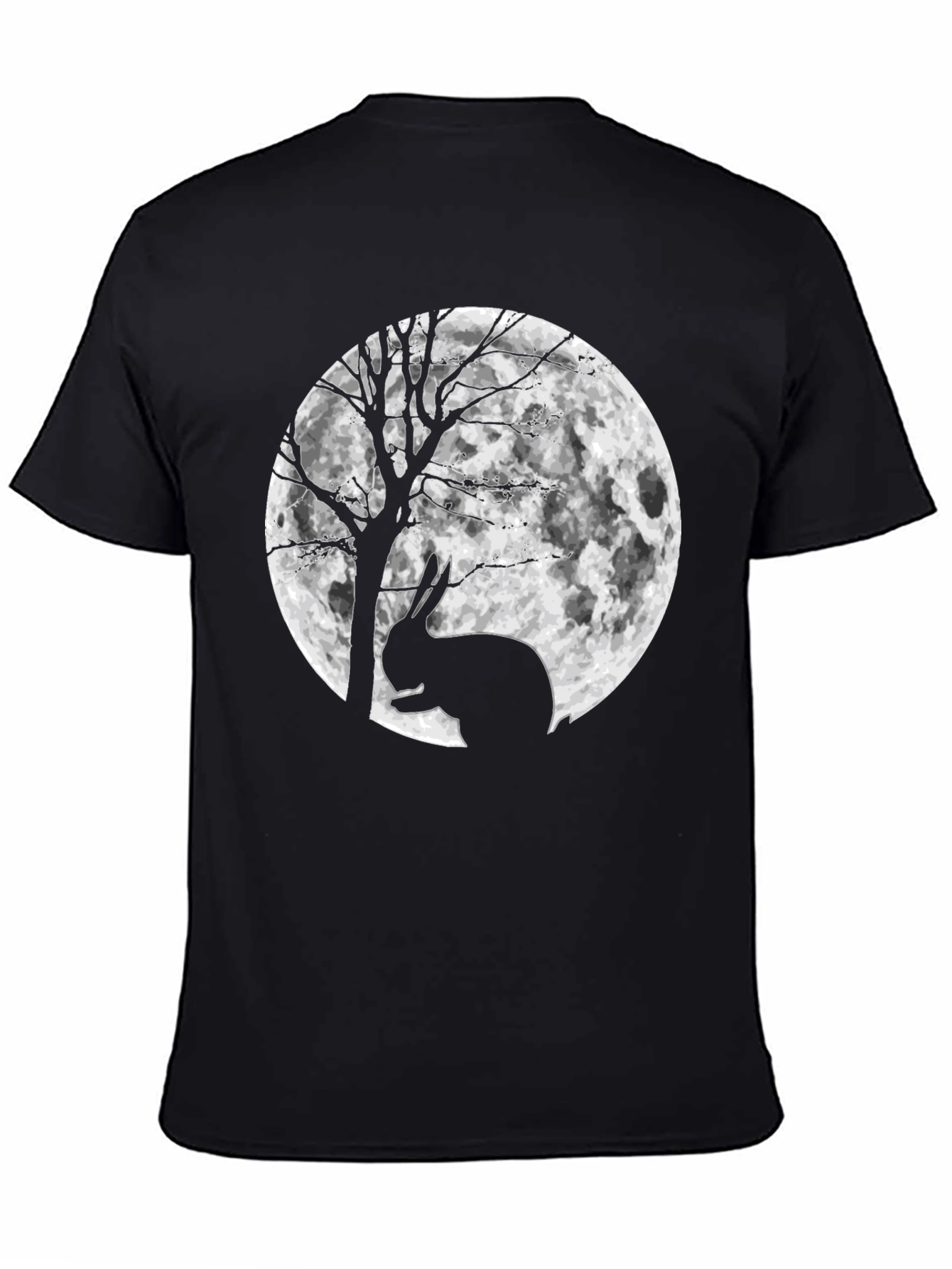 Rabbit Moon Silhouette Graphic T-Shirt