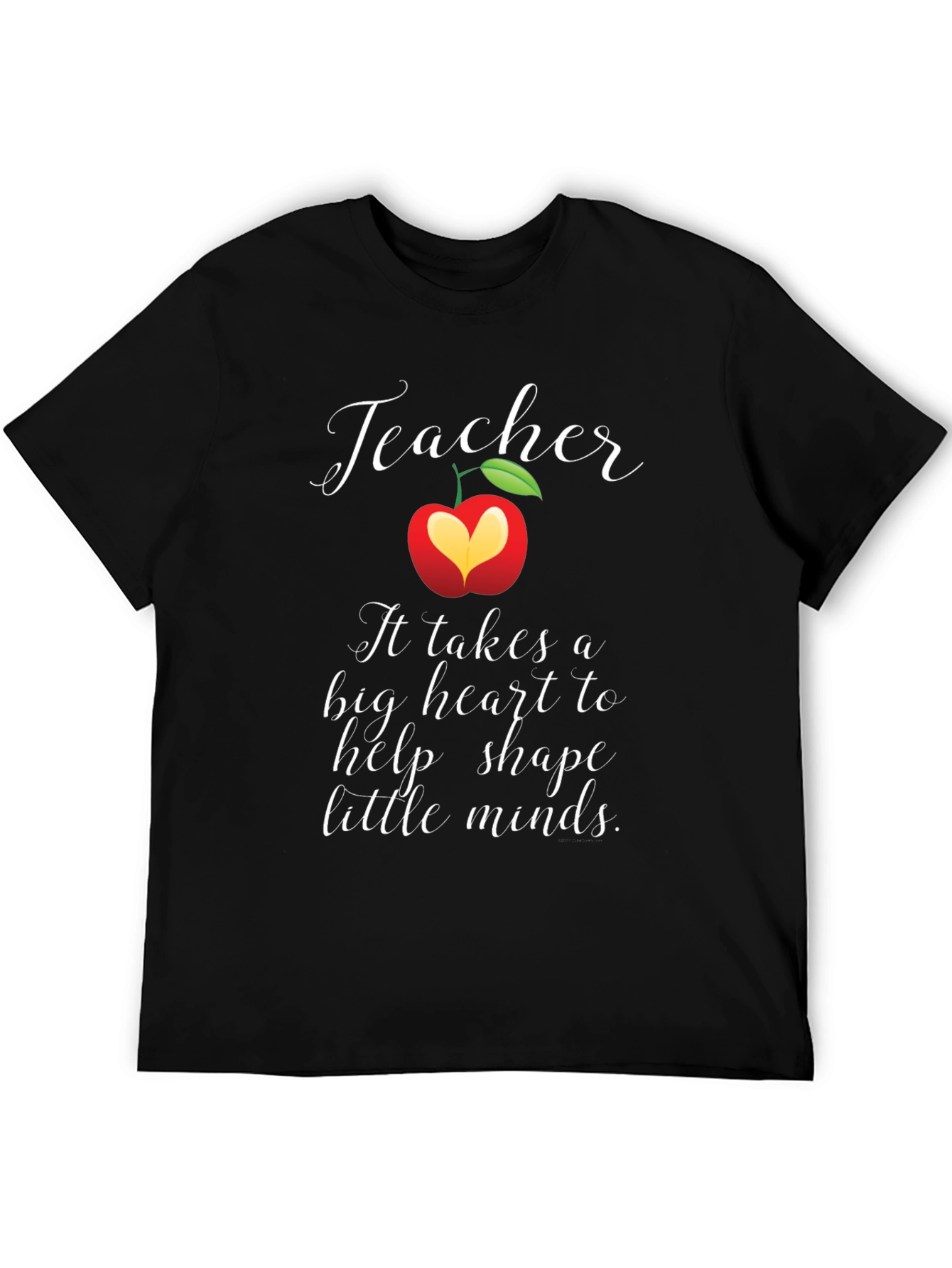 Teacher Heart Apple Graphic T-Shirt