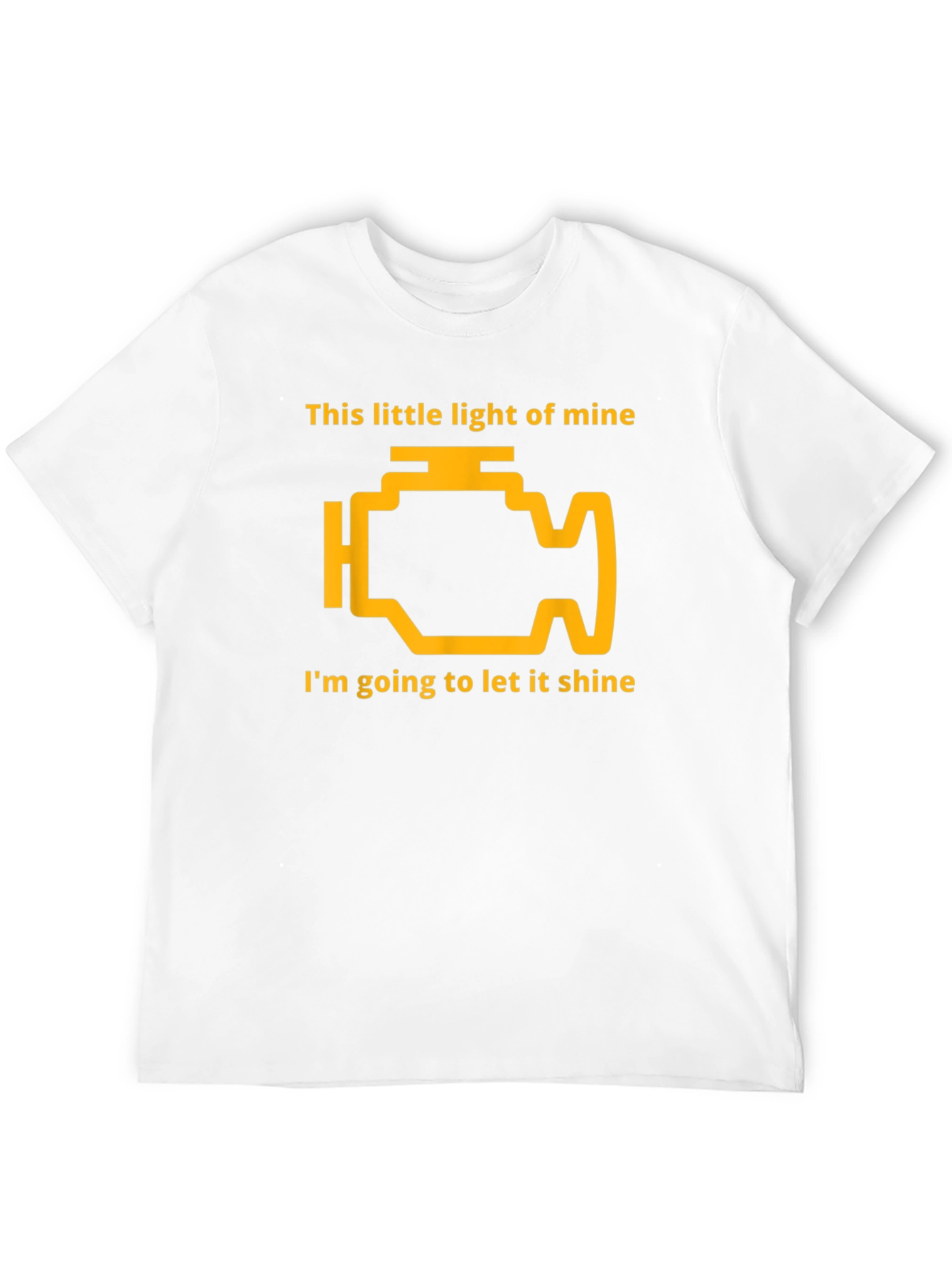 Funny Check Engine Light T-Shirt - Shine Bright!