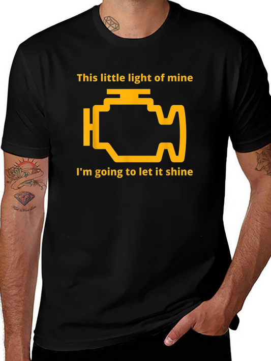 Funny Check Engine Light T-Shirt - Shine Bright!