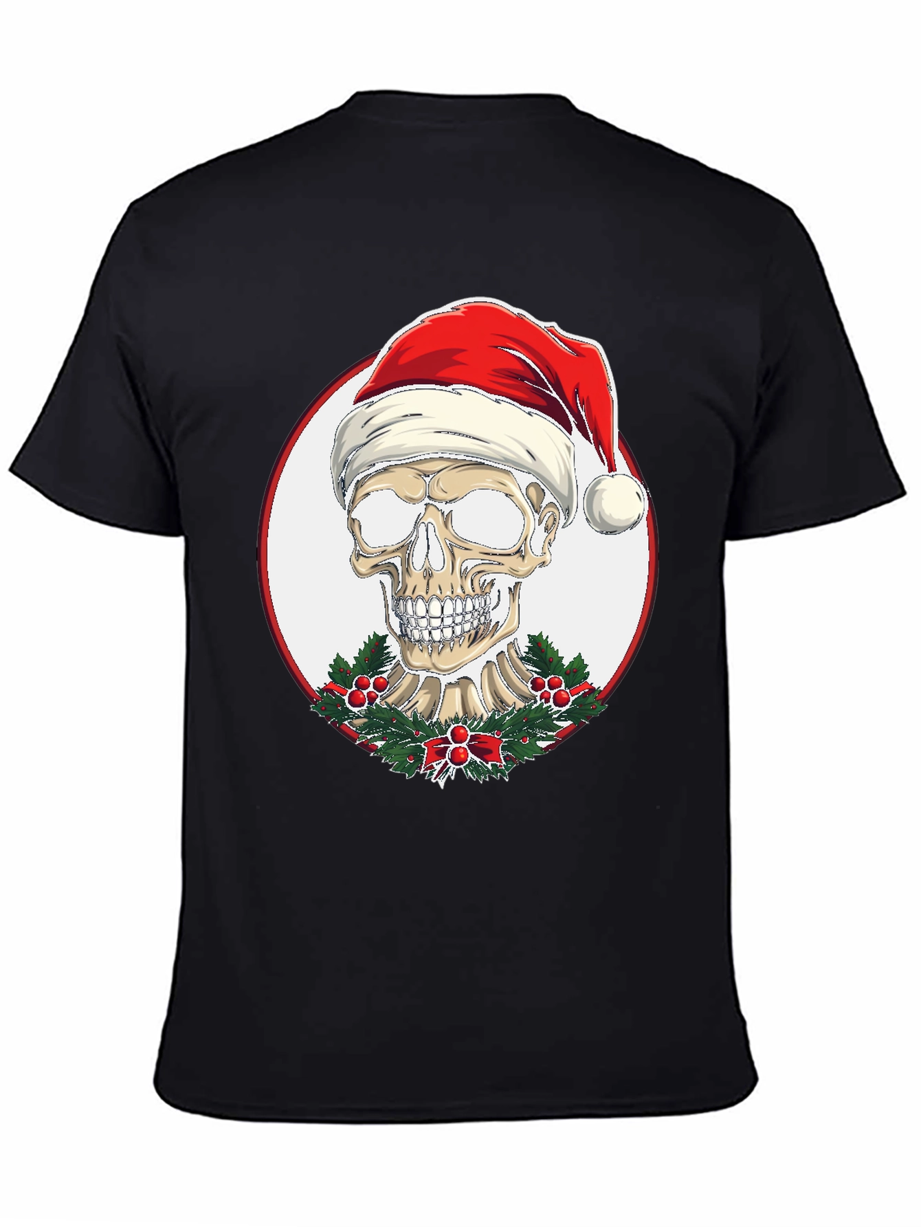 Skull Santa Hat T-Shirt