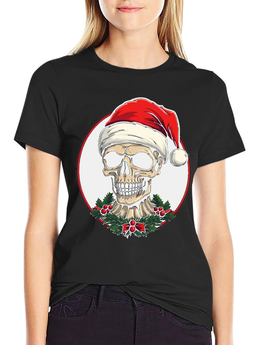 Skull Santa Hat T-Shirt