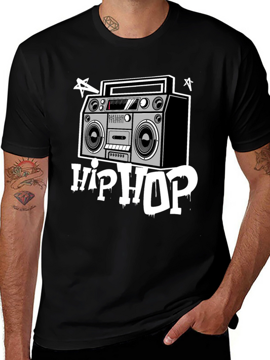 Hip Hop Boombox Graphic T-Shirt