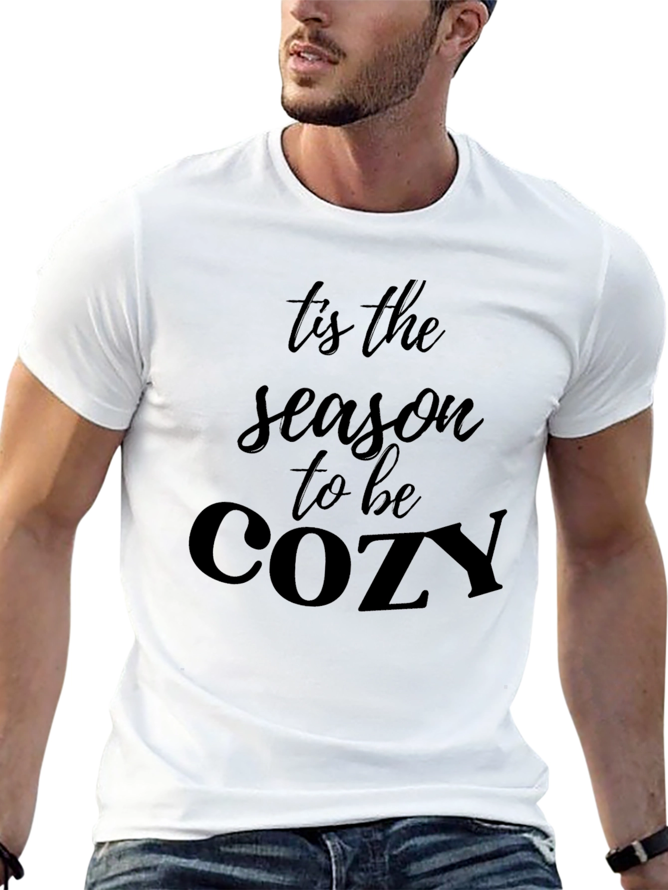 Tis the Season to be Cozy Black T-Shirt