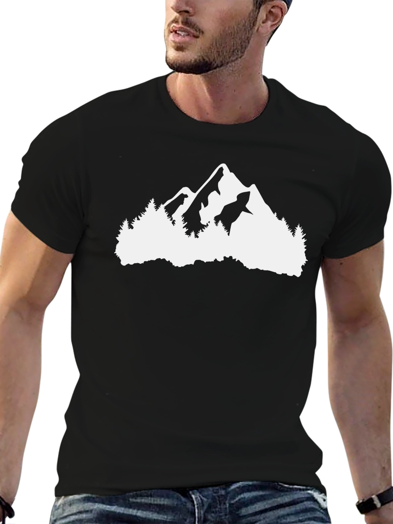 Mountain Graphic Black T-Shirt - Adventure Ready