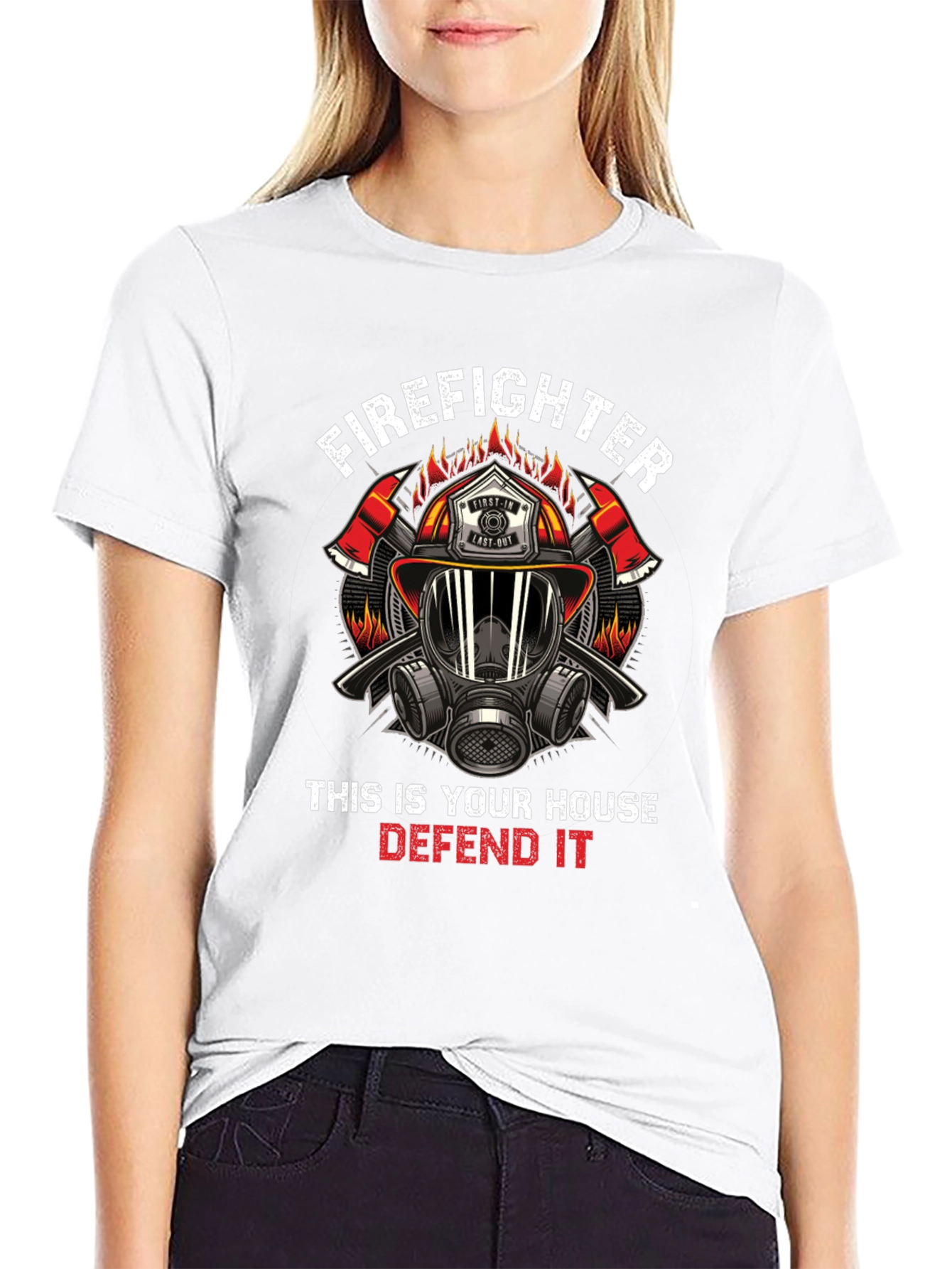 Firefighter House Defense Graphic Tee