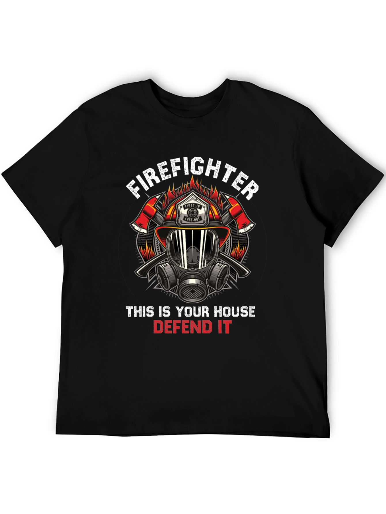Firefighter House Defense Graphic Tee