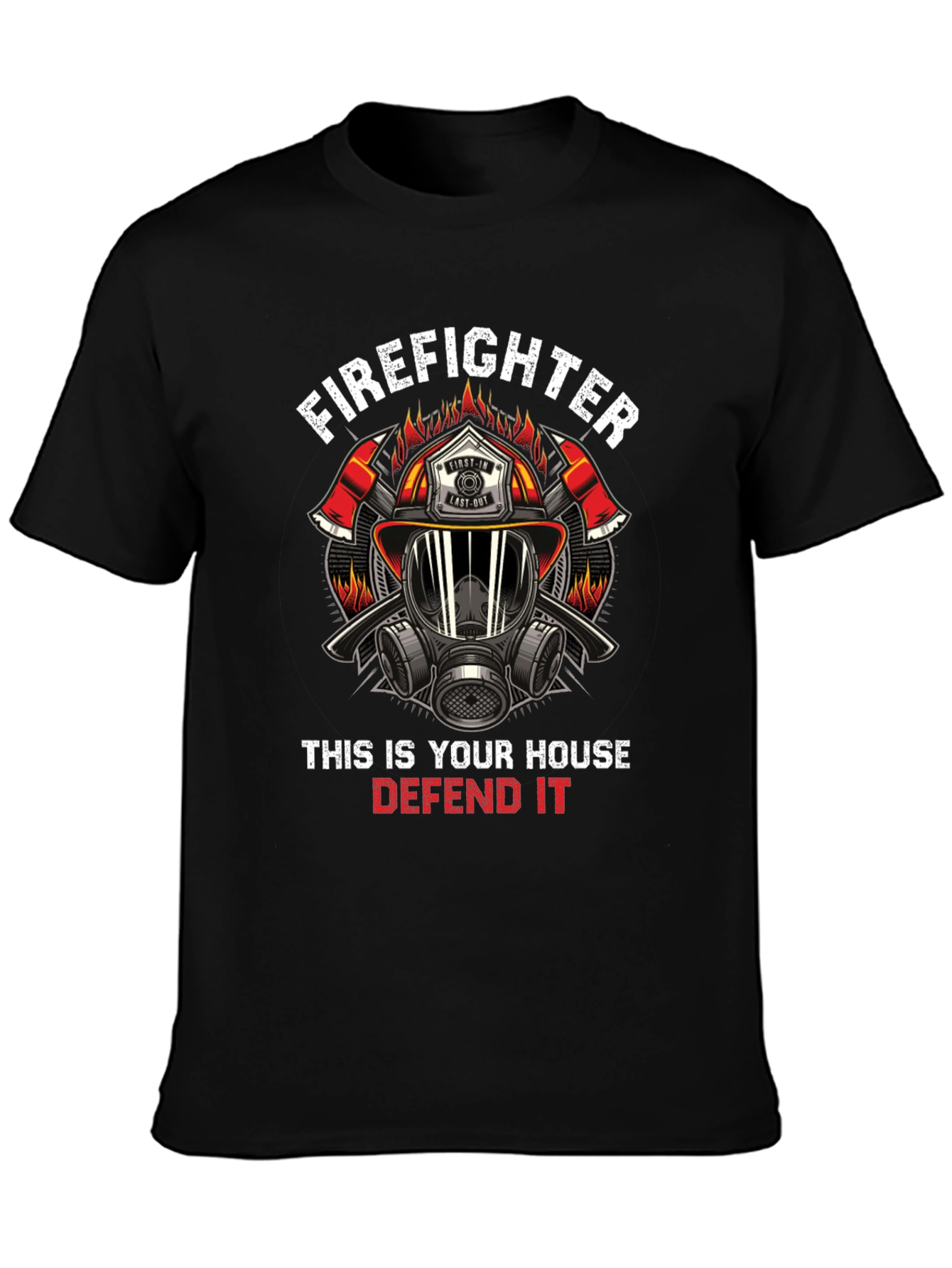 Firefighter House Defense Graphic Tee