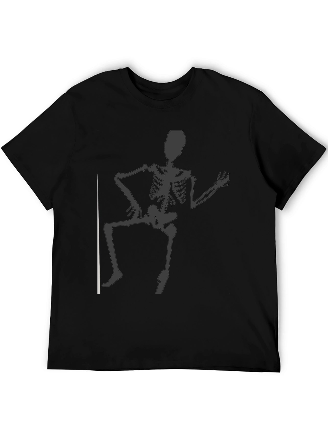 Skeleton Pole Dance Graphic Tee - Mens Black T-Shirt