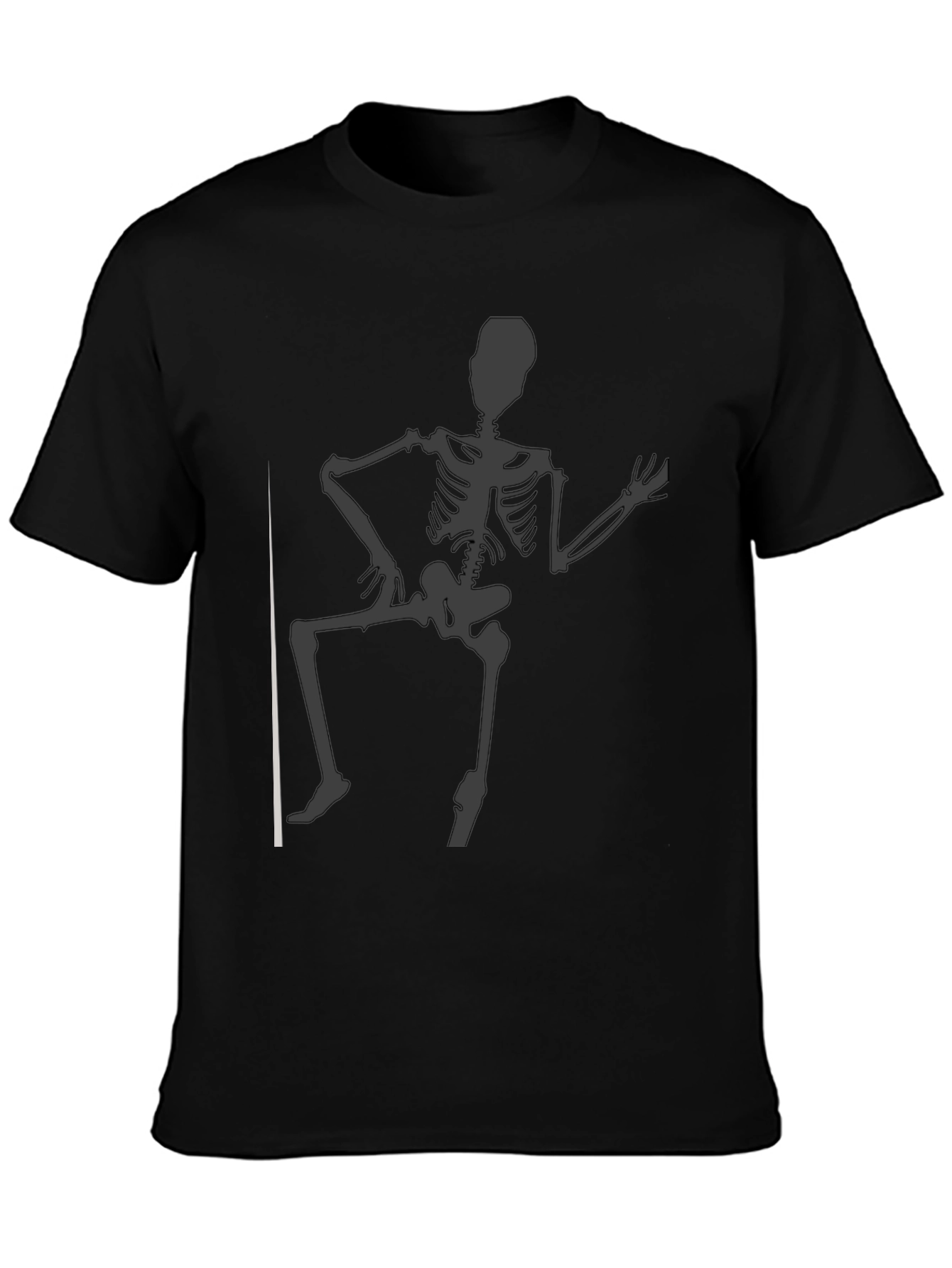 Skeleton Pole Dance Graphic Tee - Mens Black T-Shirt