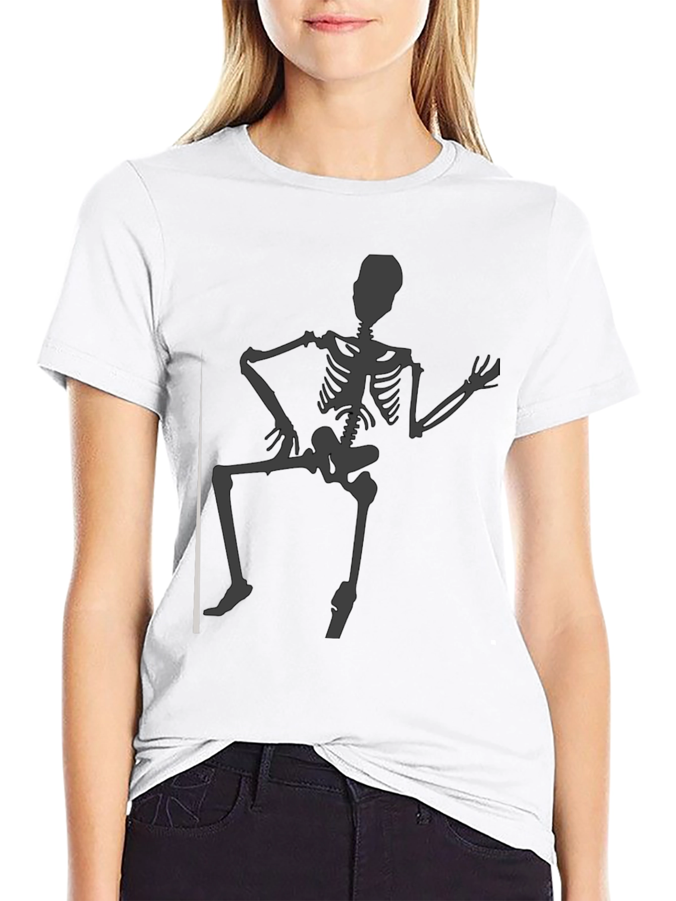 Skeleton Pole Dance Graphic Tee - Mens Black T-Shirt