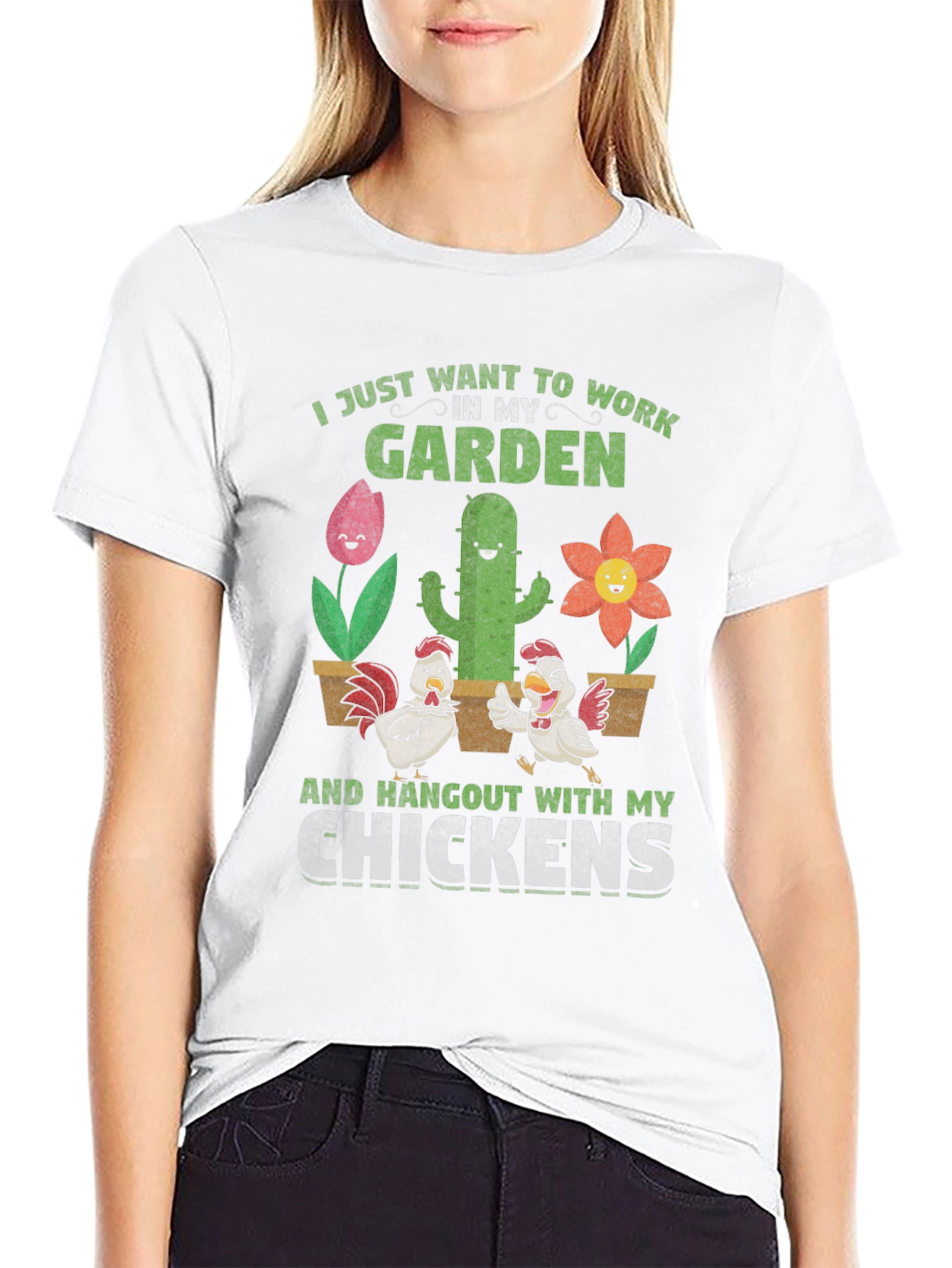 Work in My Garden Chicken T-Shirt
