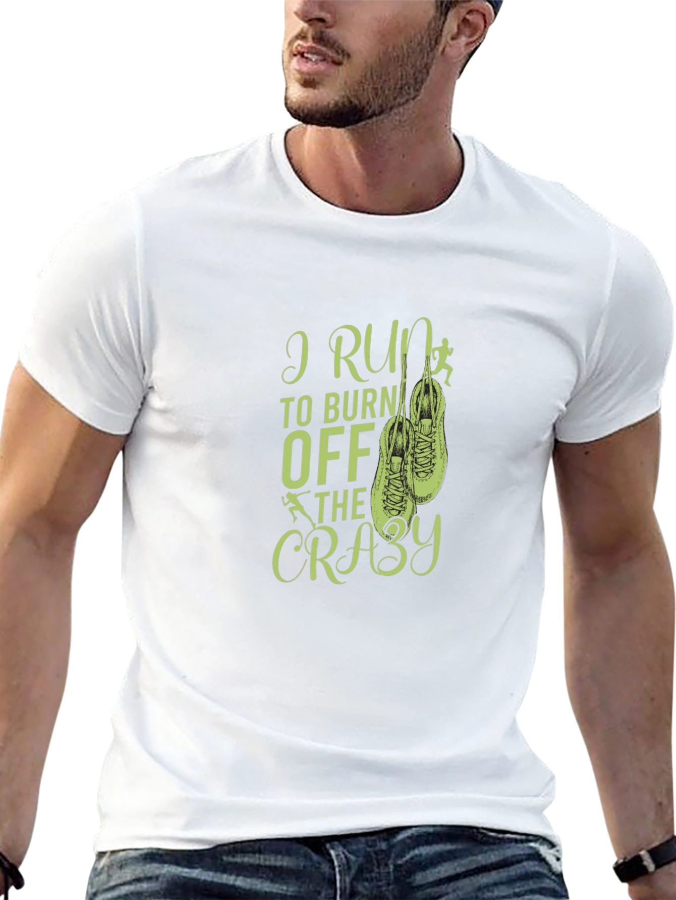 I Run to Burn Off The Crazy Black T-Shirt