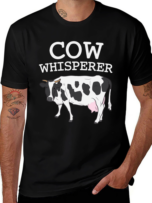 Cow Whisperer T-Shirt - Black - Farm Animal Tee