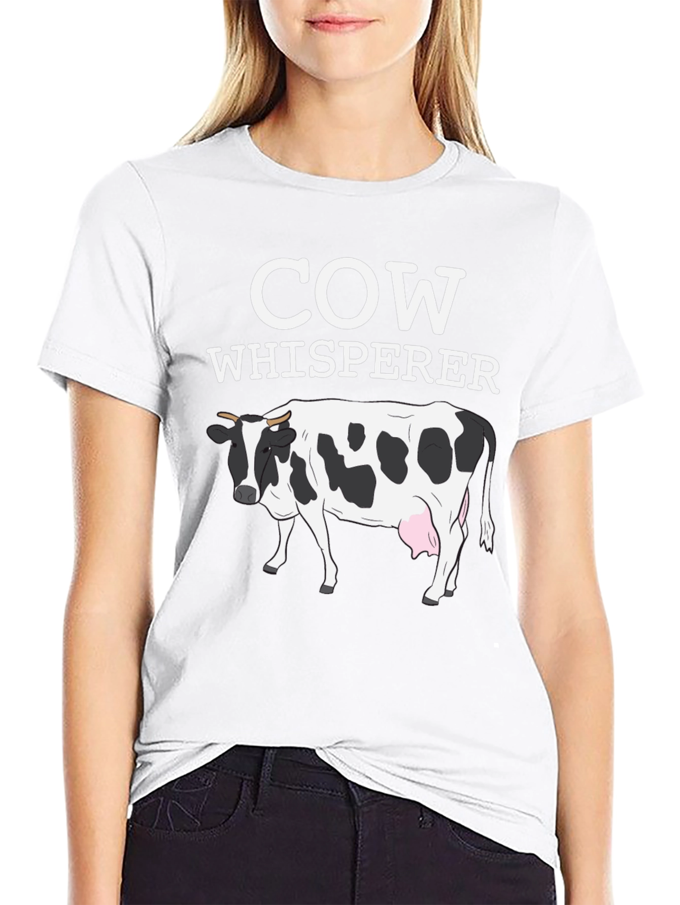Cow Whisperer T-Shirt - Black - Farm Animal Tee