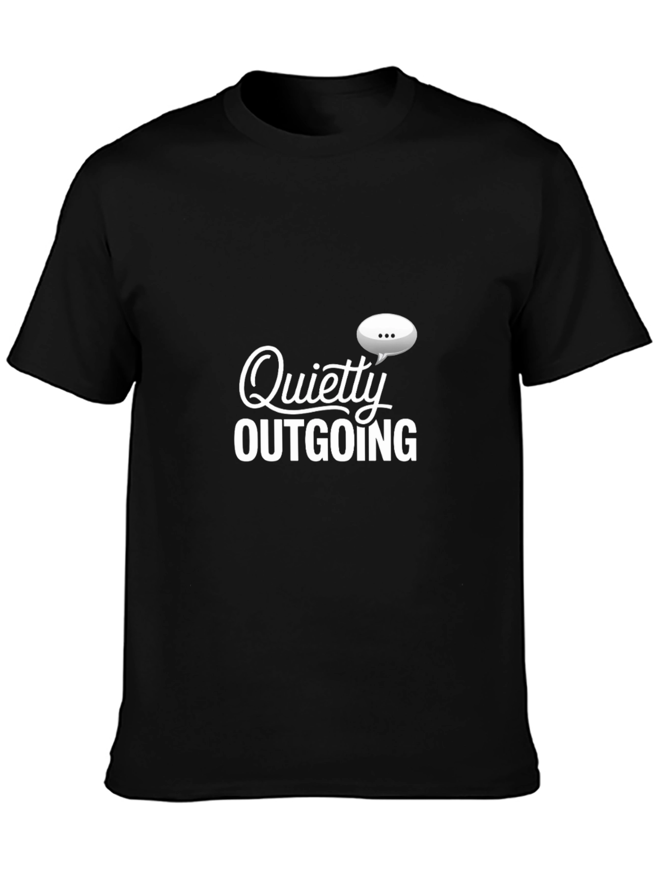Quietly Outgoing Graphic T-Shirt - Black Cotton Tee