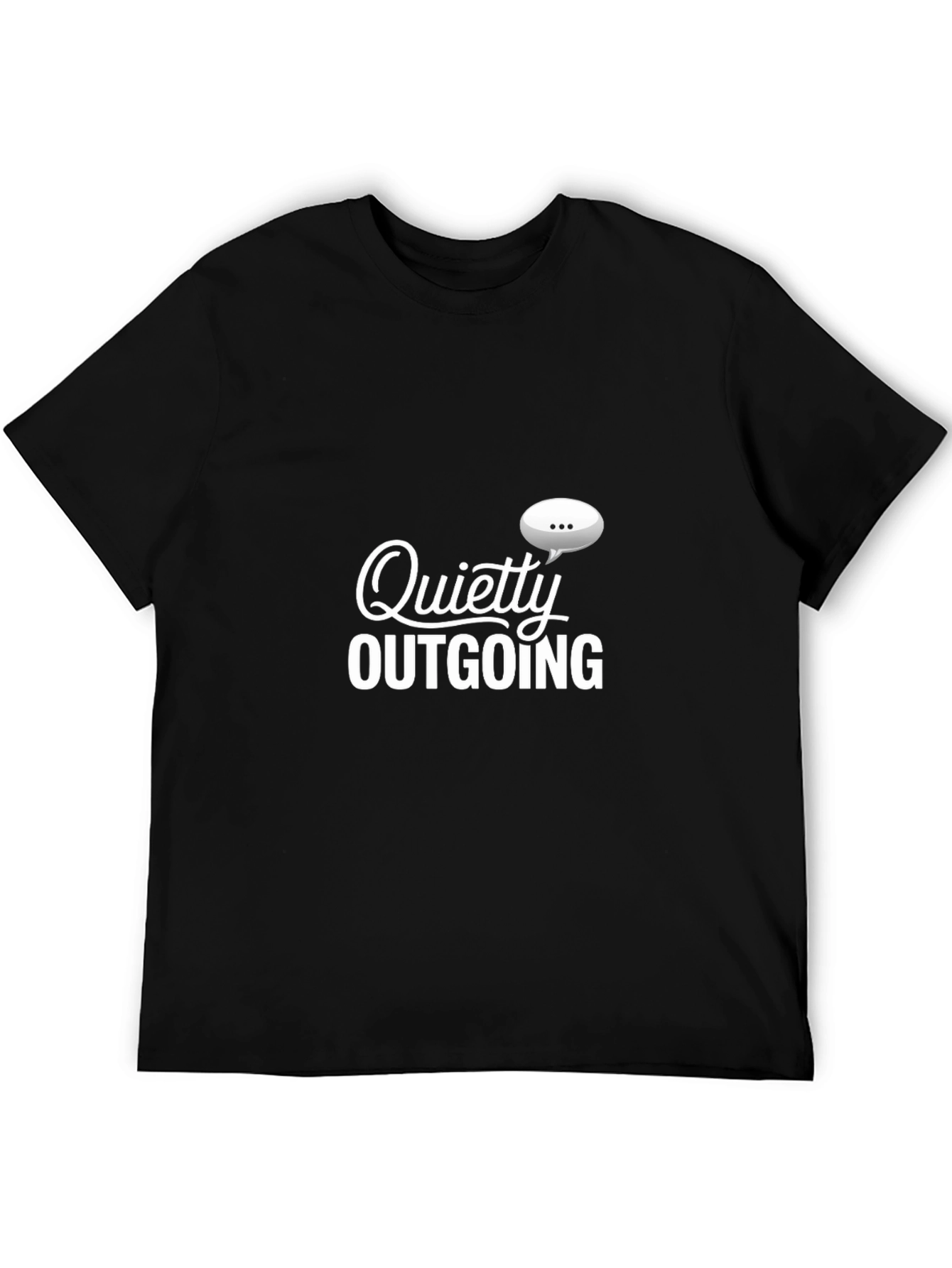 Quietly Outgoing Graphic T-Shirt - Black Cotton Tee