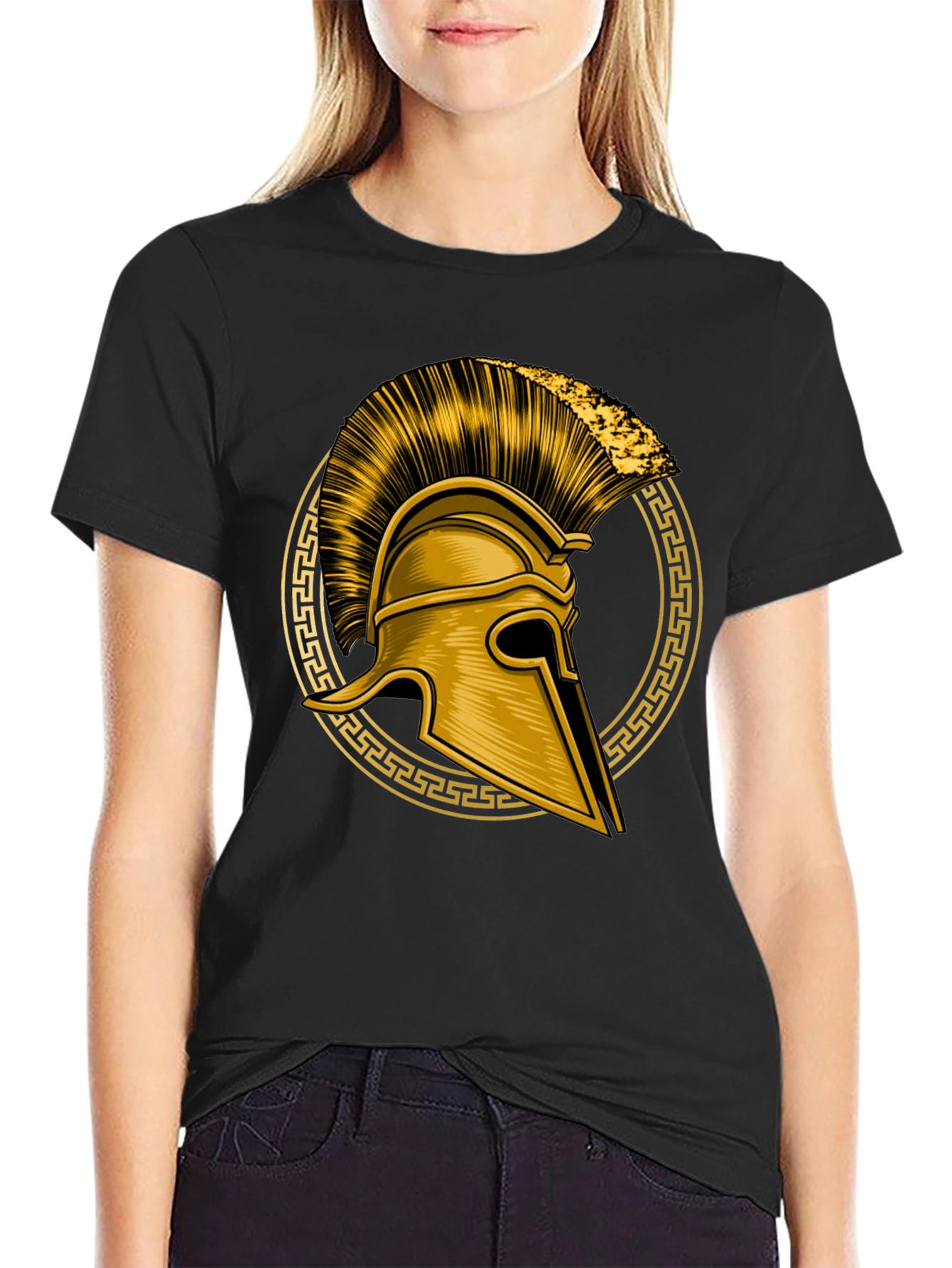 Spartan Helmet Graphic Tee - Black