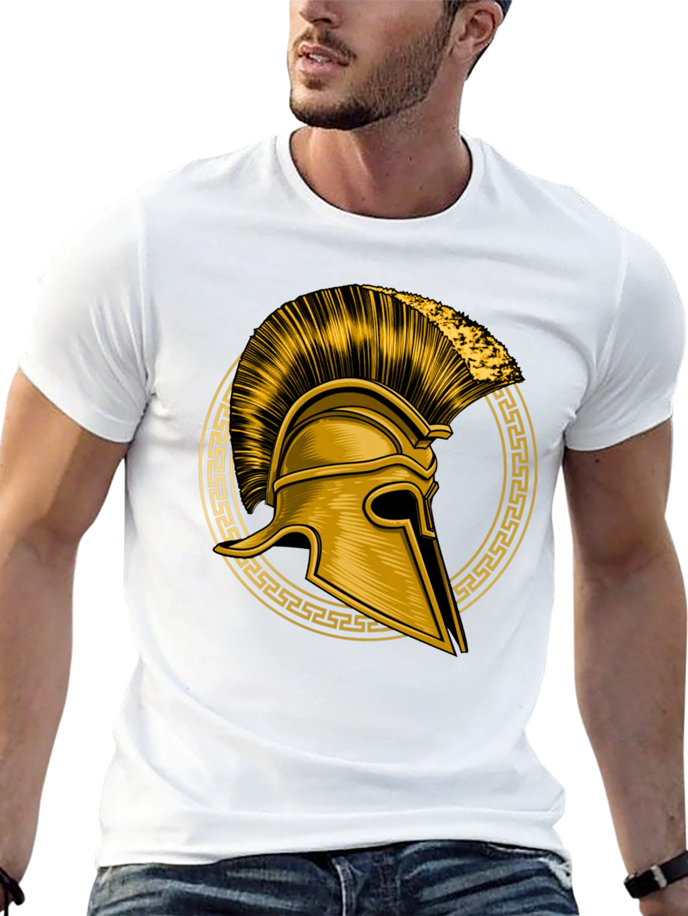 Spartan Helmet Graphic Tee - Black