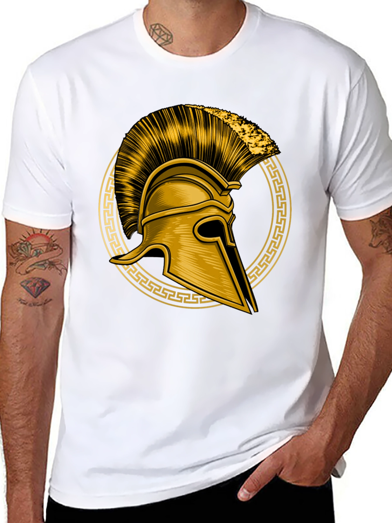 Spartan Helmet Graphic Tee - Black
