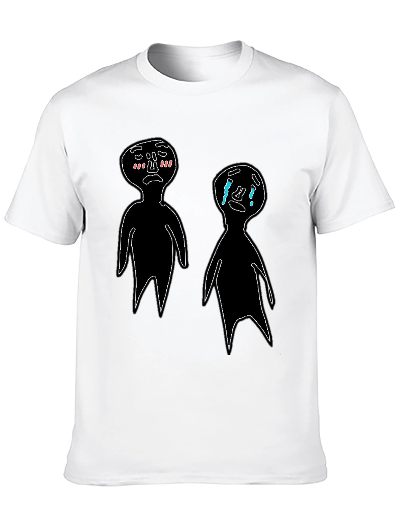 Emotional Doodles Graphic Tee - Black Cotton T-Shirt