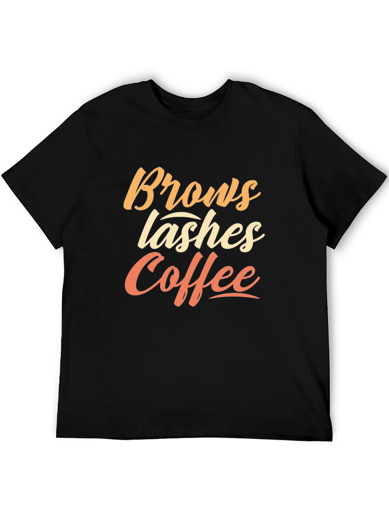Brows Lashes Coffee T-Shirt Unisex Cotton Tee