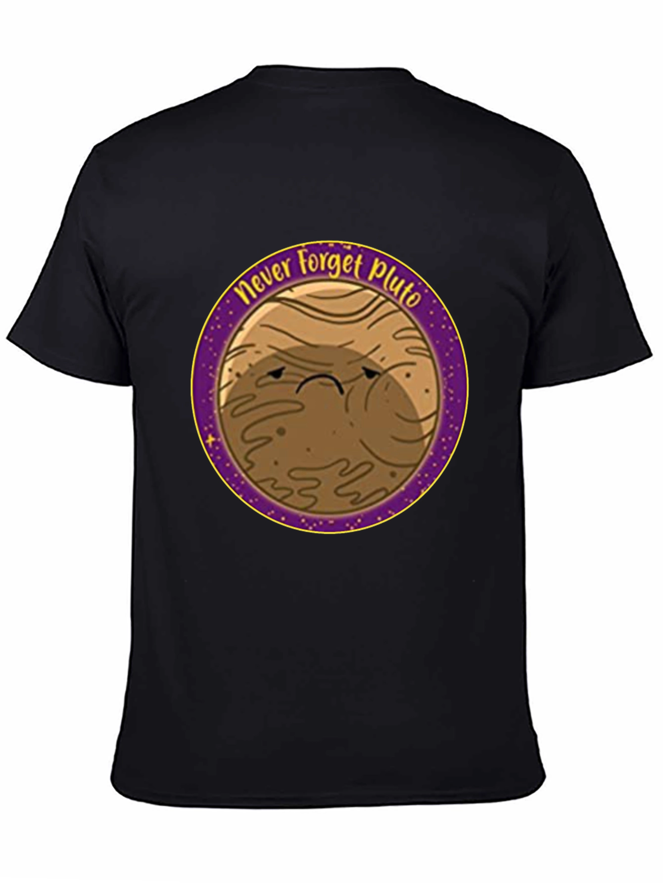 Never Forget Pluto T-Shirt - Black Cotton Tee