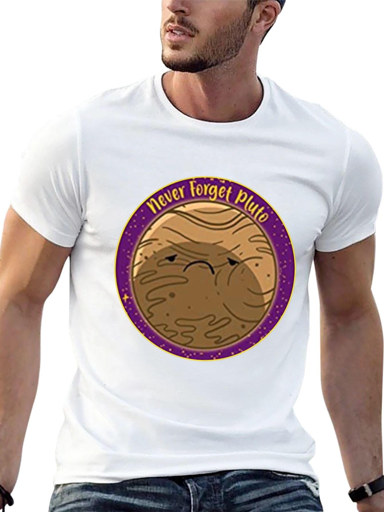 Never Forget Pluto T-Shirt - Black Cotton Tee