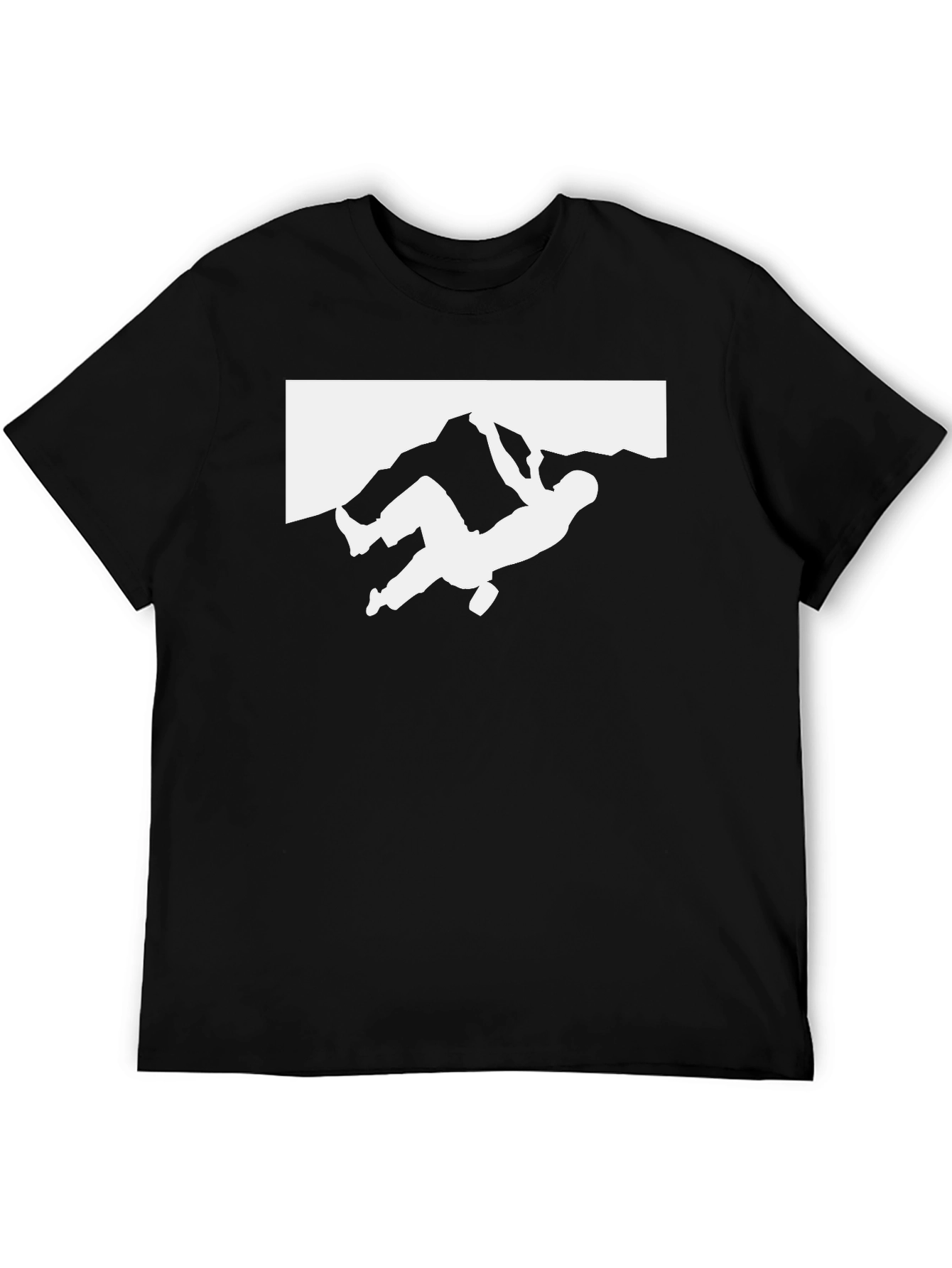 Climbing Silhouette Graphic Tee - Black