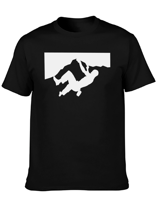 Climbing Silhouette Graphic Tee - Black