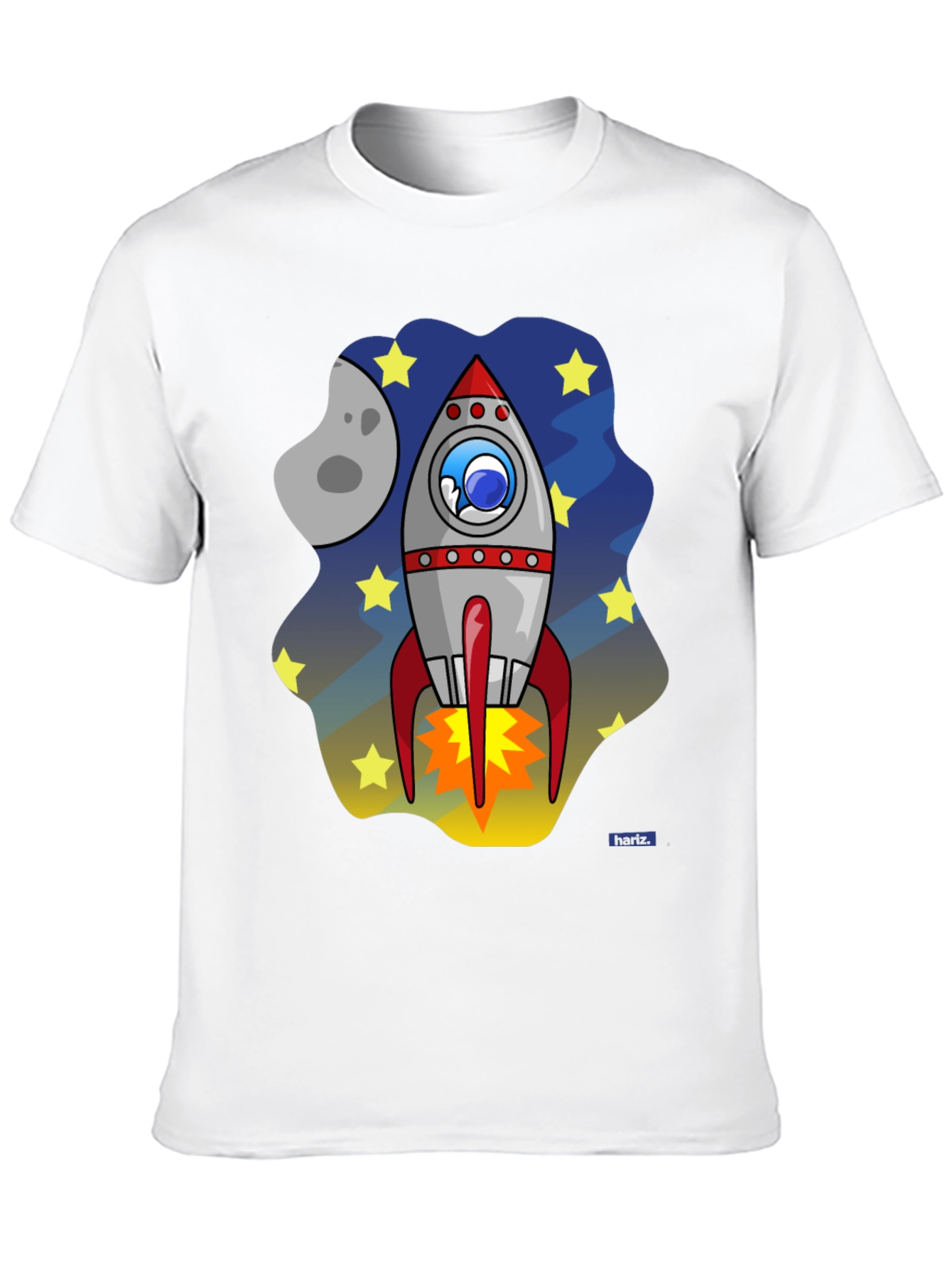 Rocket Ship Graphic T-Shirt - Blast Off in Style!