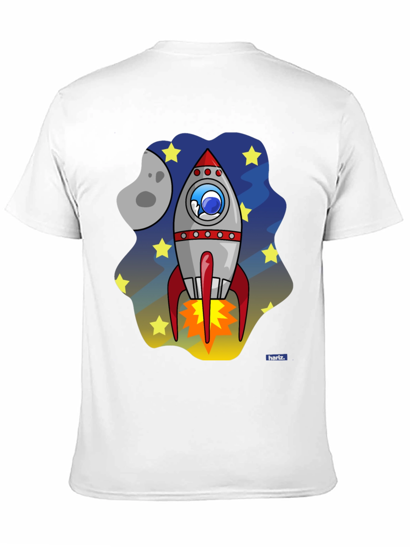 Rocket Ship Graphic T-Shirt - Blast Off in Style!