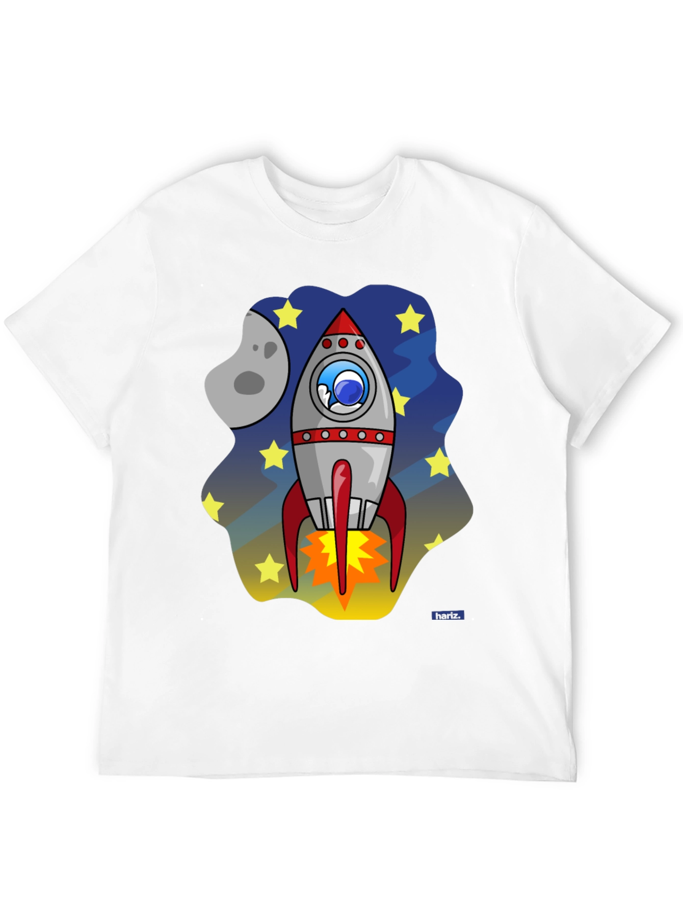 Rocket Ship Graphic T-Shirt - Blast Off in Style!