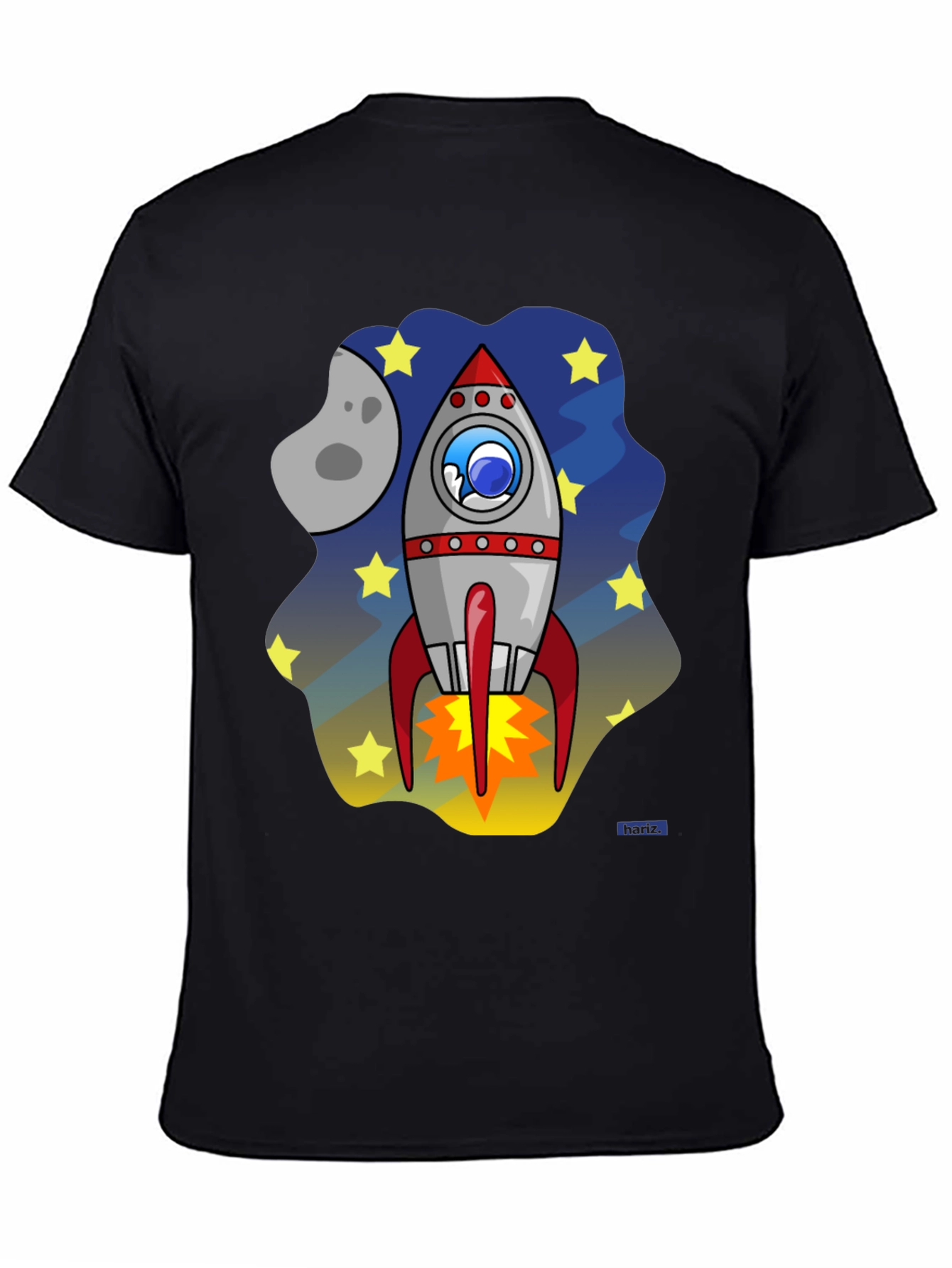Rocket Ship Graphic T-Shirt - Blast Off in Style!