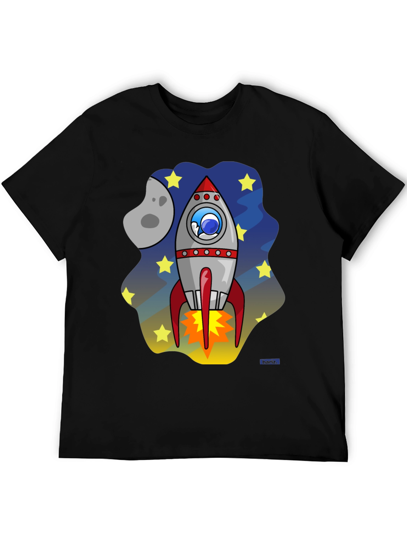 Rocket Ship Graphic T-Shirt - Blast Off in Style!