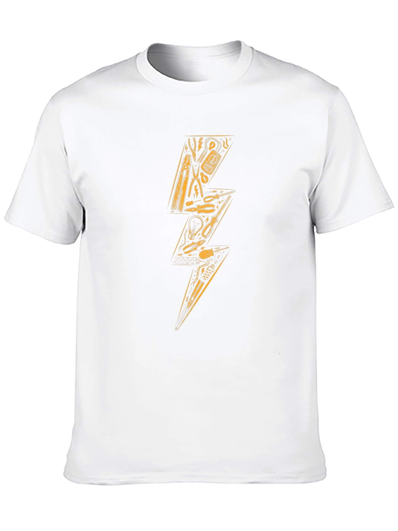 Electrician Tools Lightning Bolt Graphic T-Shirt