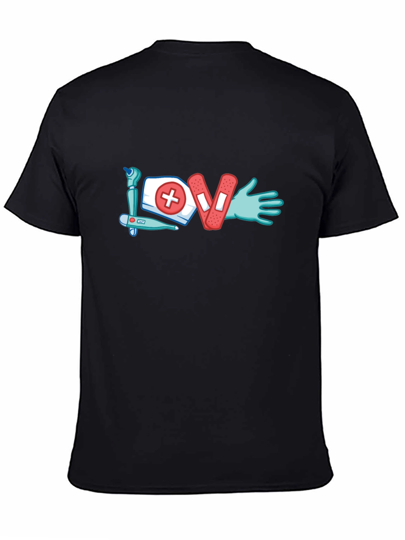 Nurse Love Graphic T-Shirt - Black