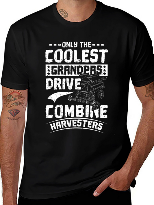 Coolest Grandpas Drive Combine Harvesters T-Shirt