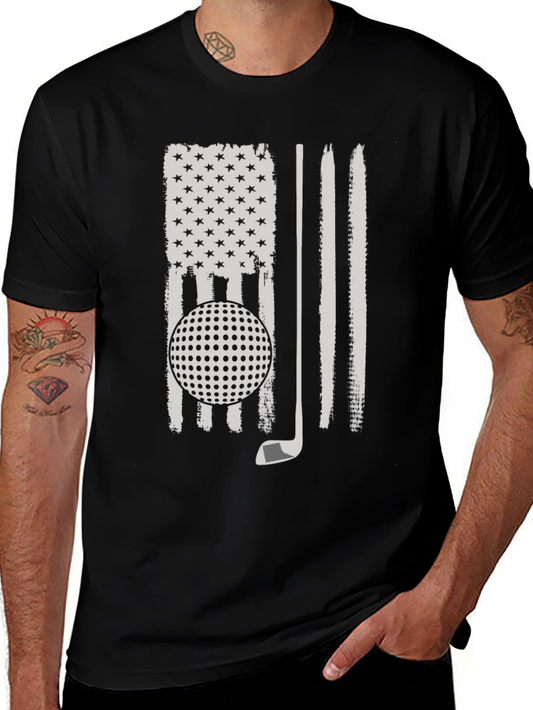 Golf American Flag Tee - Patriotic Golfer Shirt
