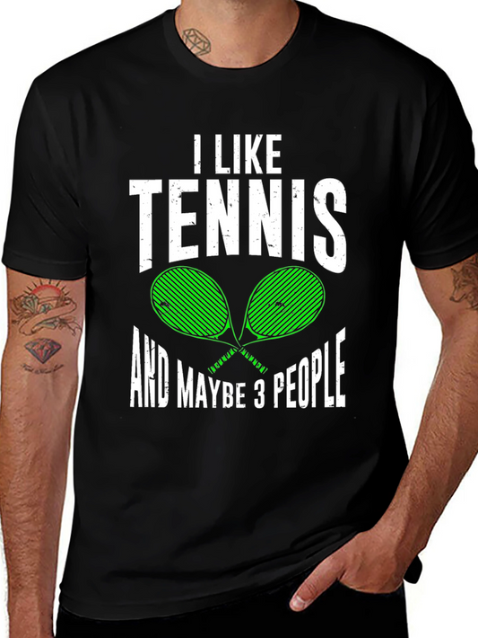 I Like Tennis Graphic Tee - Funny Sport T-Shirt