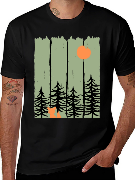 Nature Inspired Graphic Tee - Fox in the Forest