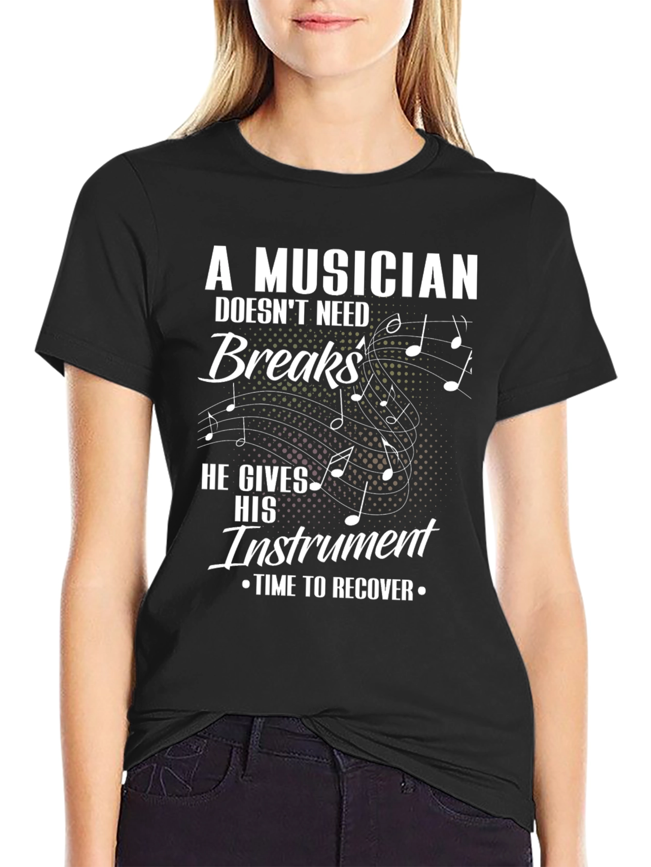 Musician T-Shirt: He Gives His Instrument Time to Recover