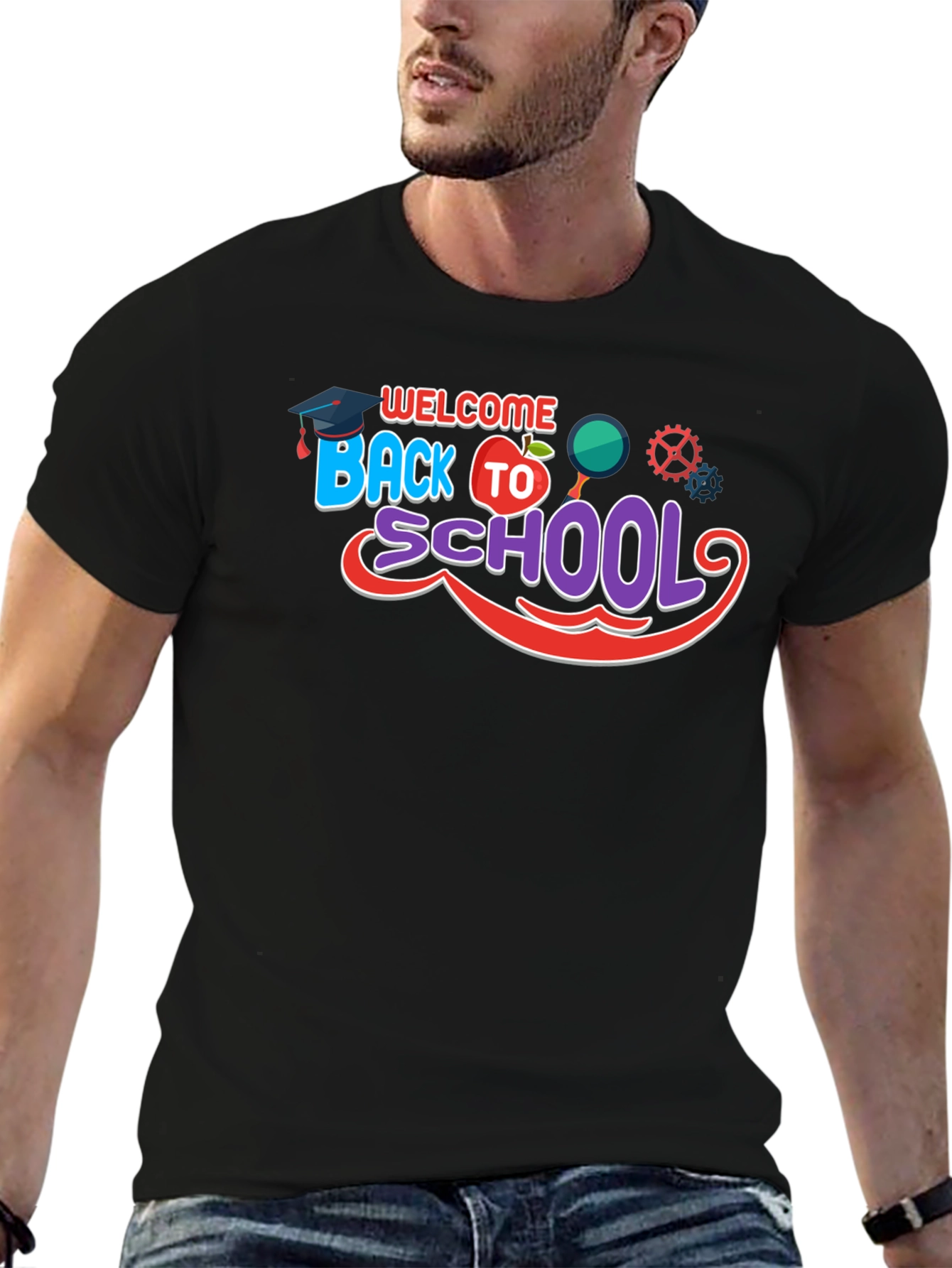 Welcome Back To School Black T-Shirt