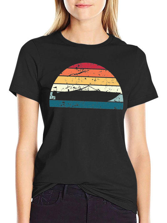 Vintage Sunset Boat T-Shirt