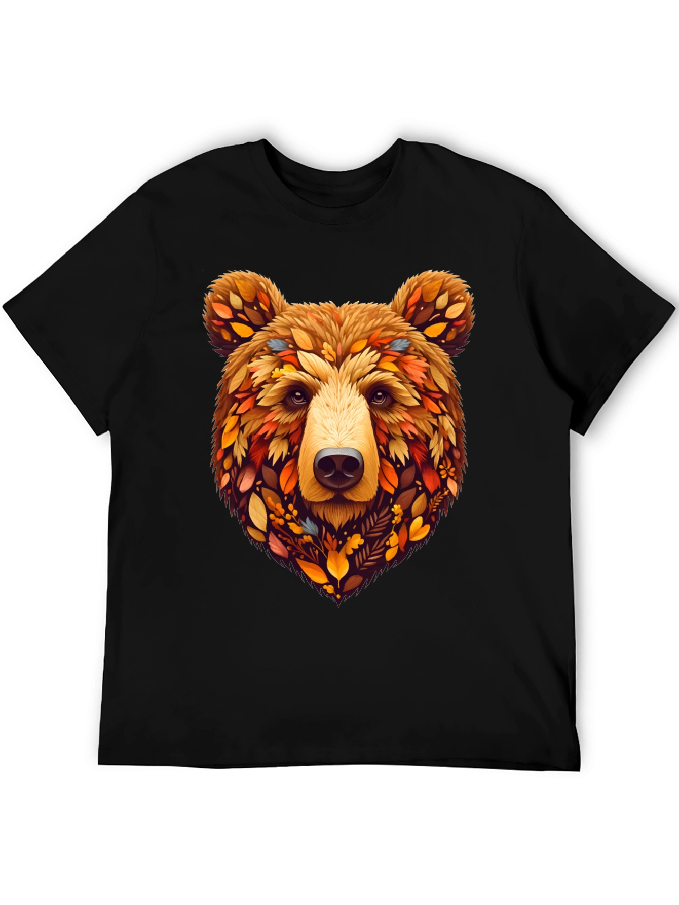 Bear Leaves T-Shirt - Unique Nature Tee