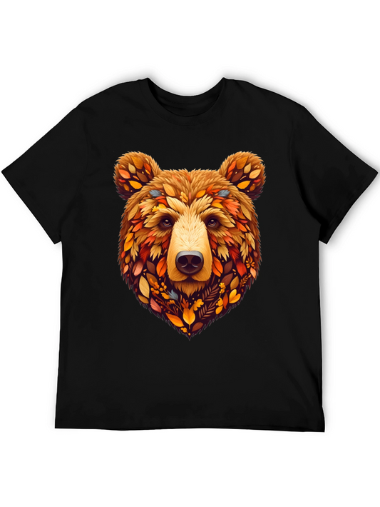 Bear Leaves T-Shirt - Unique Nature Tee